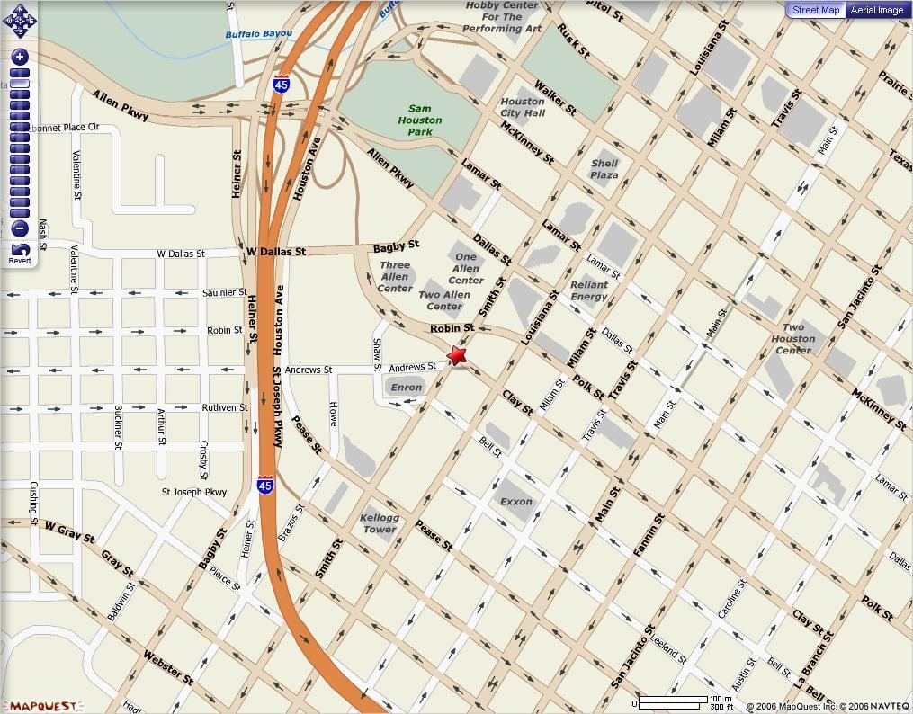 რუკა ცენტრში Houston