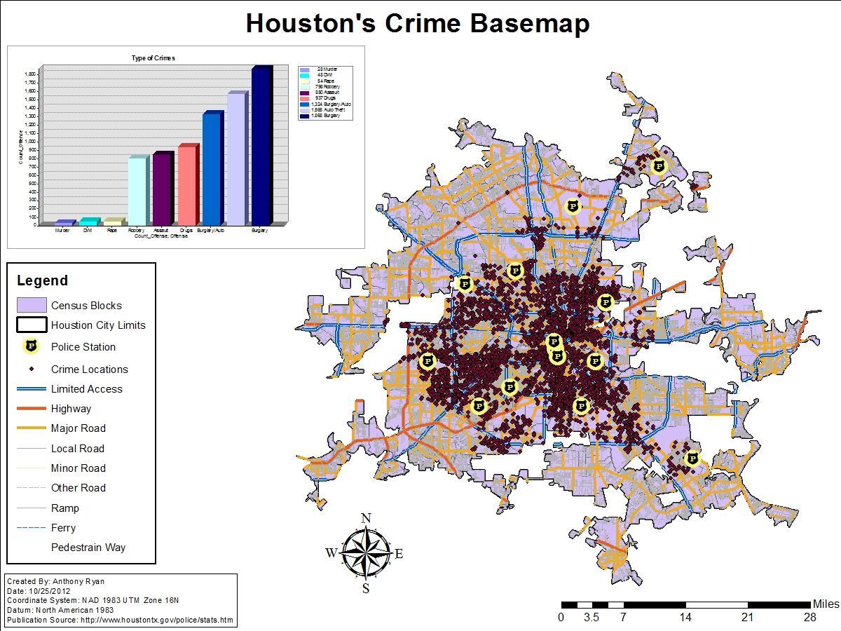 Houston დანაშაულის შეფასება რუკა