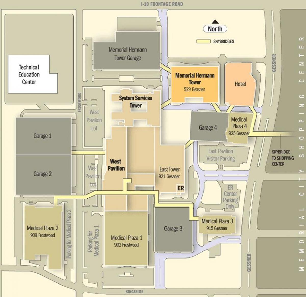 Memorial ჰერმან საავადმყოფოში რუკა