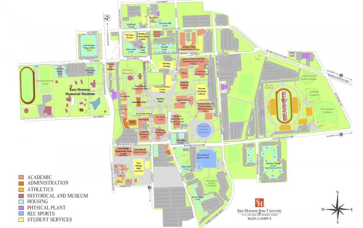 უნივერსიტეტის ჰიუსტონის რუკა
