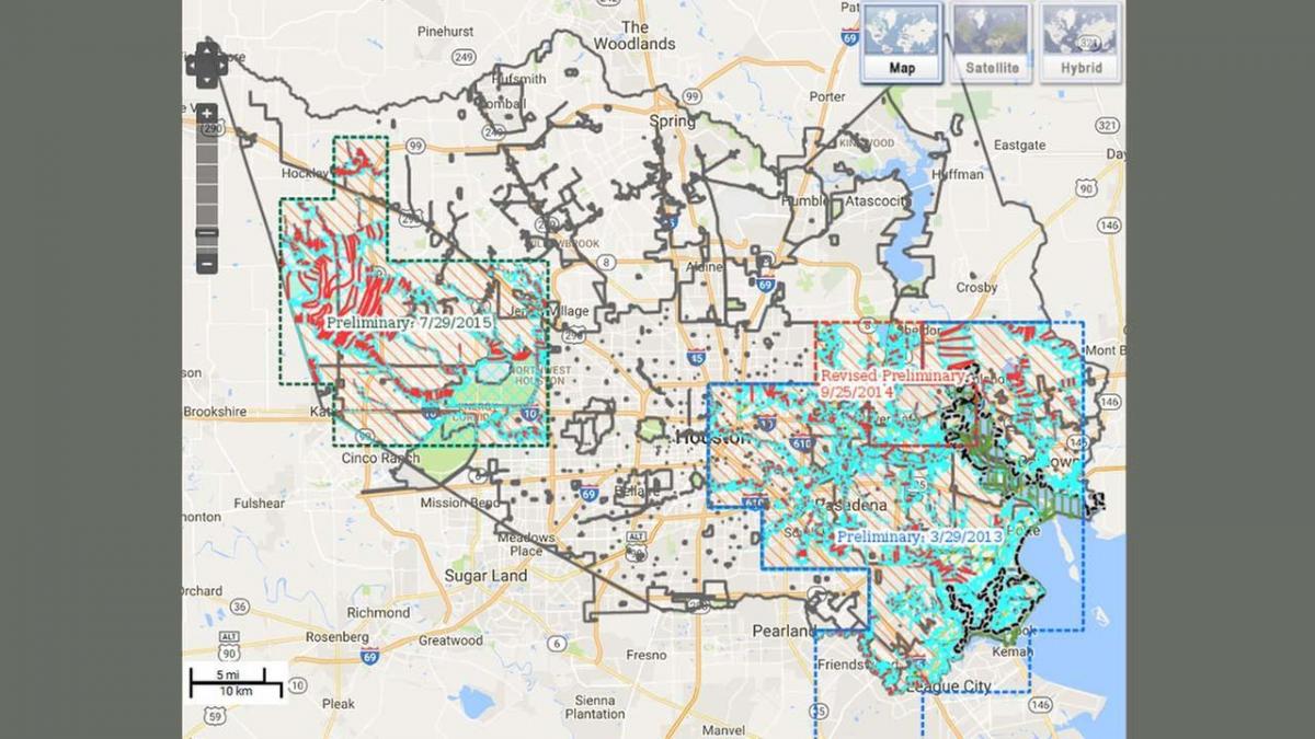 წყალდიდობის რუკა in Houston